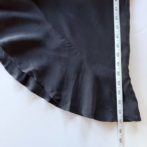 NWT Anthro Elevenses Antilles Black Ruffle Wide Leg Cropped Pants in Black Sz 8 - Picture 13 of 13